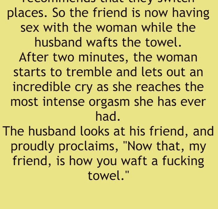 A husband and wife are having issues in the bedroom