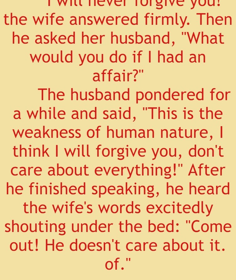After the wife and husband issue of the affair