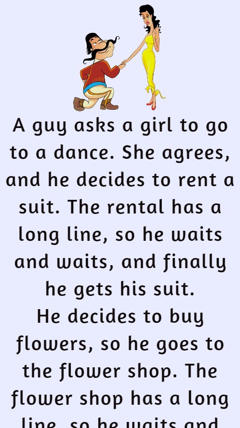 A guy asks a girl to go to a dance