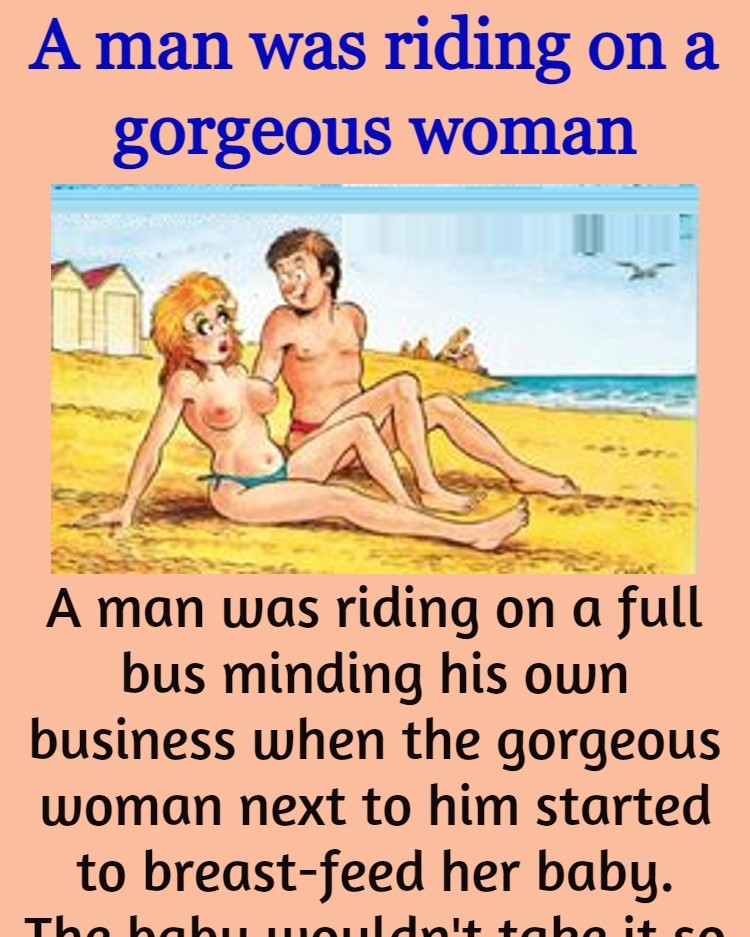 A man was riding on a gorgeous woman