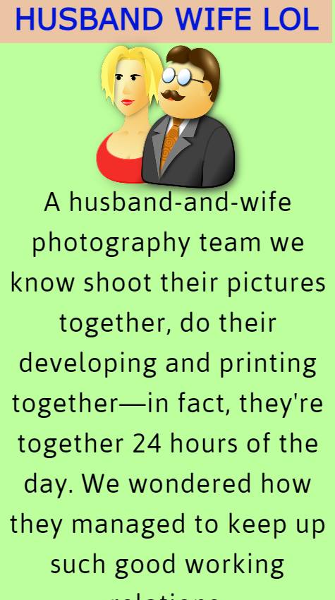 A husband and wife photography 