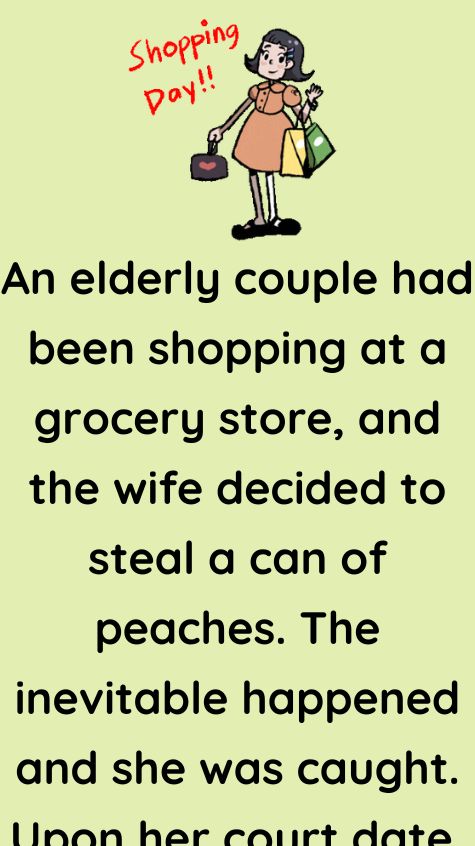 An elderly couple had been shopping