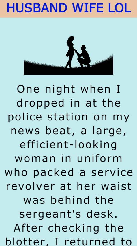 One night when I dropped in at the police station