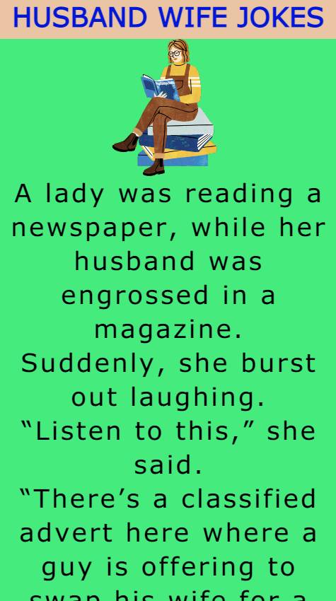 A lady was reading a newspaper while 