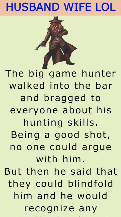 hunter walked into the bar