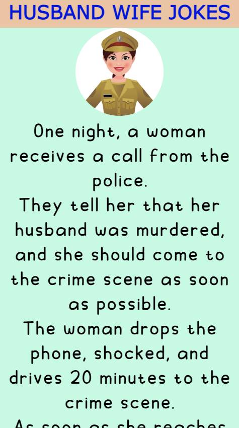 A woman receives a call from the police