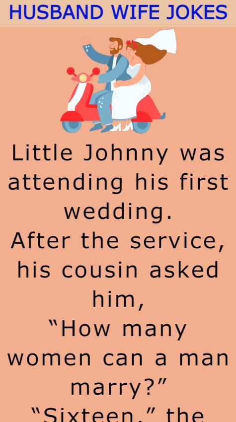 Johnny was attending his first wedding