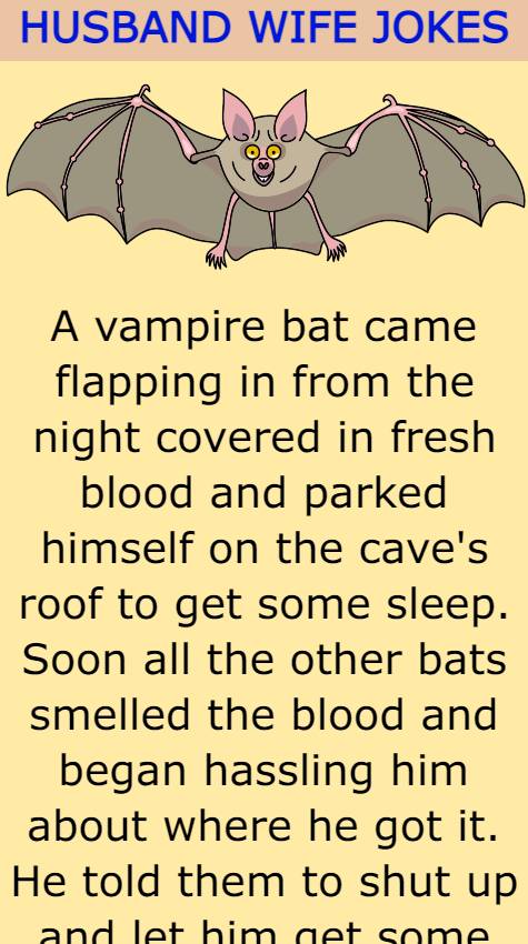 A vampire bat came flapping in from the night