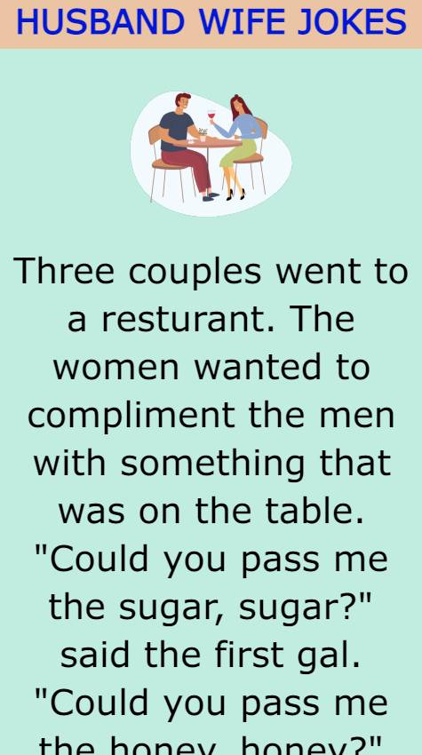 Three couples went to a resturant