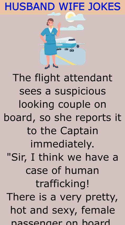 The flight attendant sees a suspicious