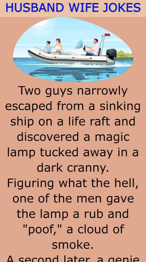 Two guys narrowly escaped from a sinking ship