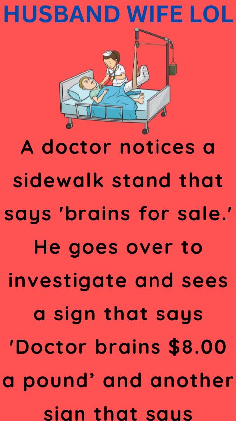 A doctor notices a sidewalk