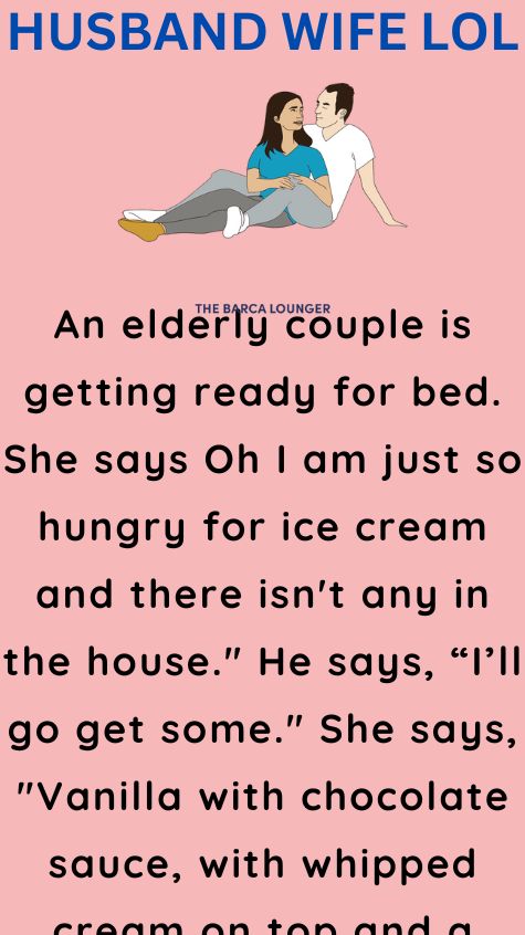 An elderly couple is getting ready for bed