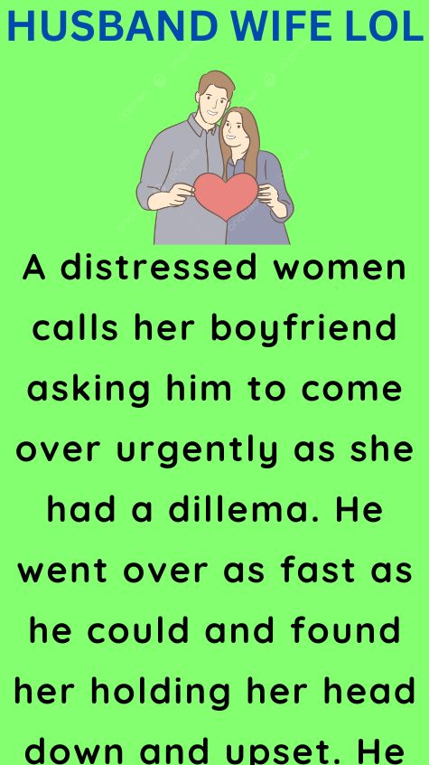 A distressed women calls her boyfriend