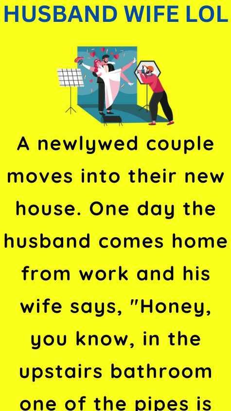 A newlywed couple moves into their new house