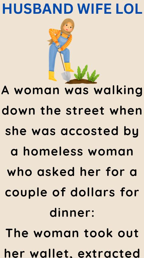 A woman was walking down the street