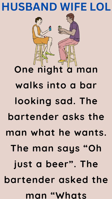 One night a man walks into a bar