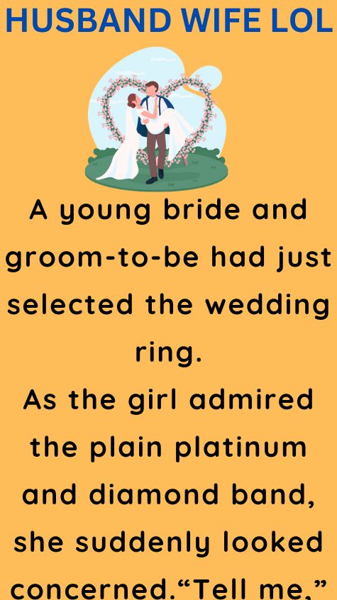 A young bride and groom