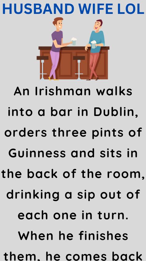 An Irishman walks into a bar