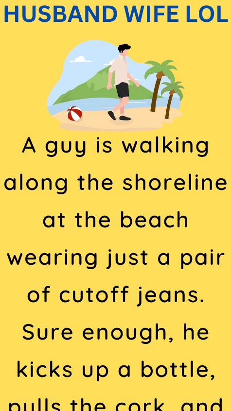 A guy is walking along the shoreline