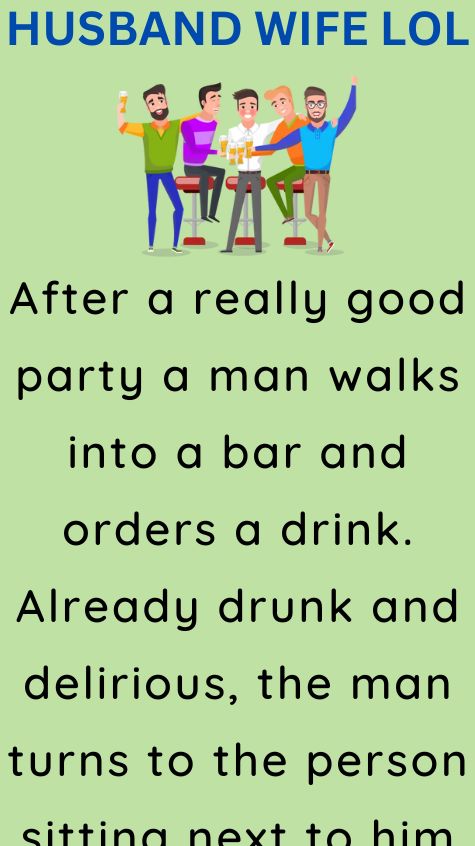 A man walks into a bar and orders a drink