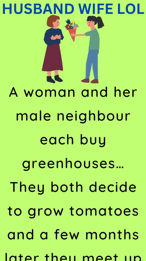 A woman and her male neighbour