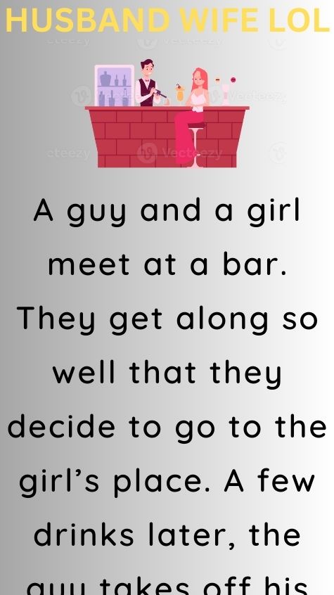 A guy and a girl meet at a bar