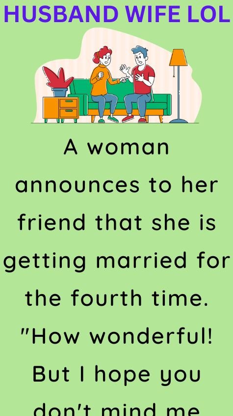 A woman announces to her friend
