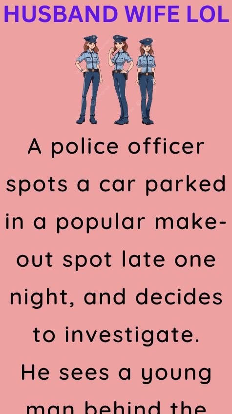 A police officer spots a car parked