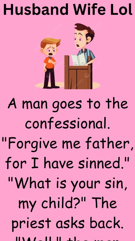 A man goes to the confessional