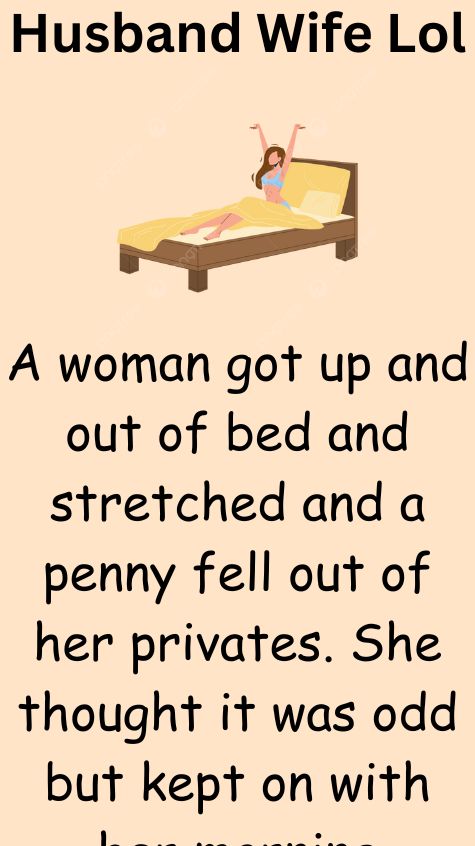 A woman got up and out of bed and stretched
