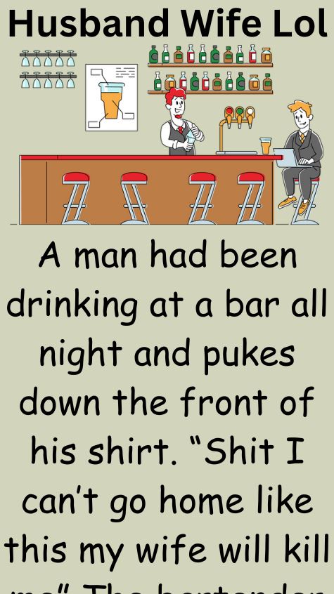 A man had been drinking at a bar all night