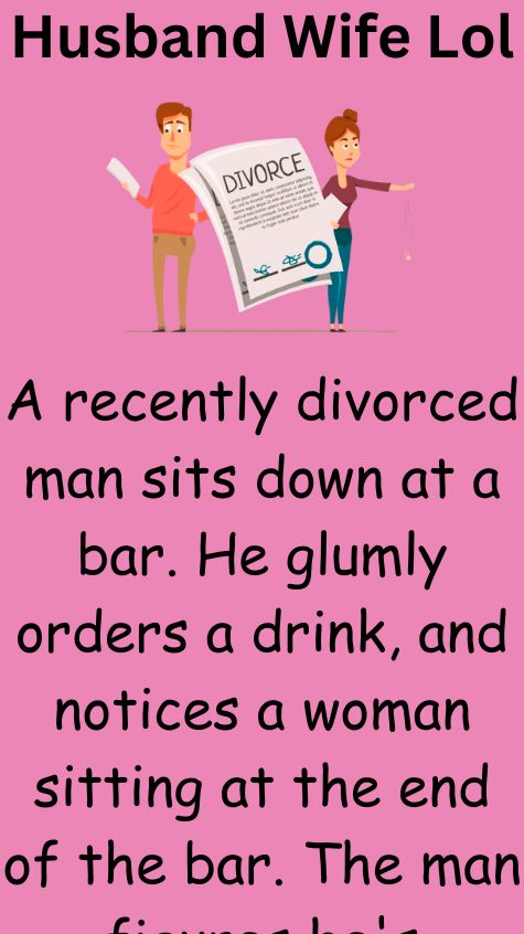 A recently divorced man sits down at a bar