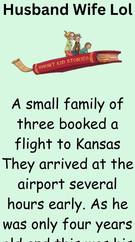 A small family of three booked a flight
