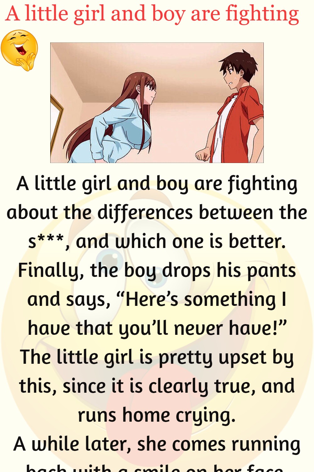 A little girl and boy are fighting - Funny Jokes