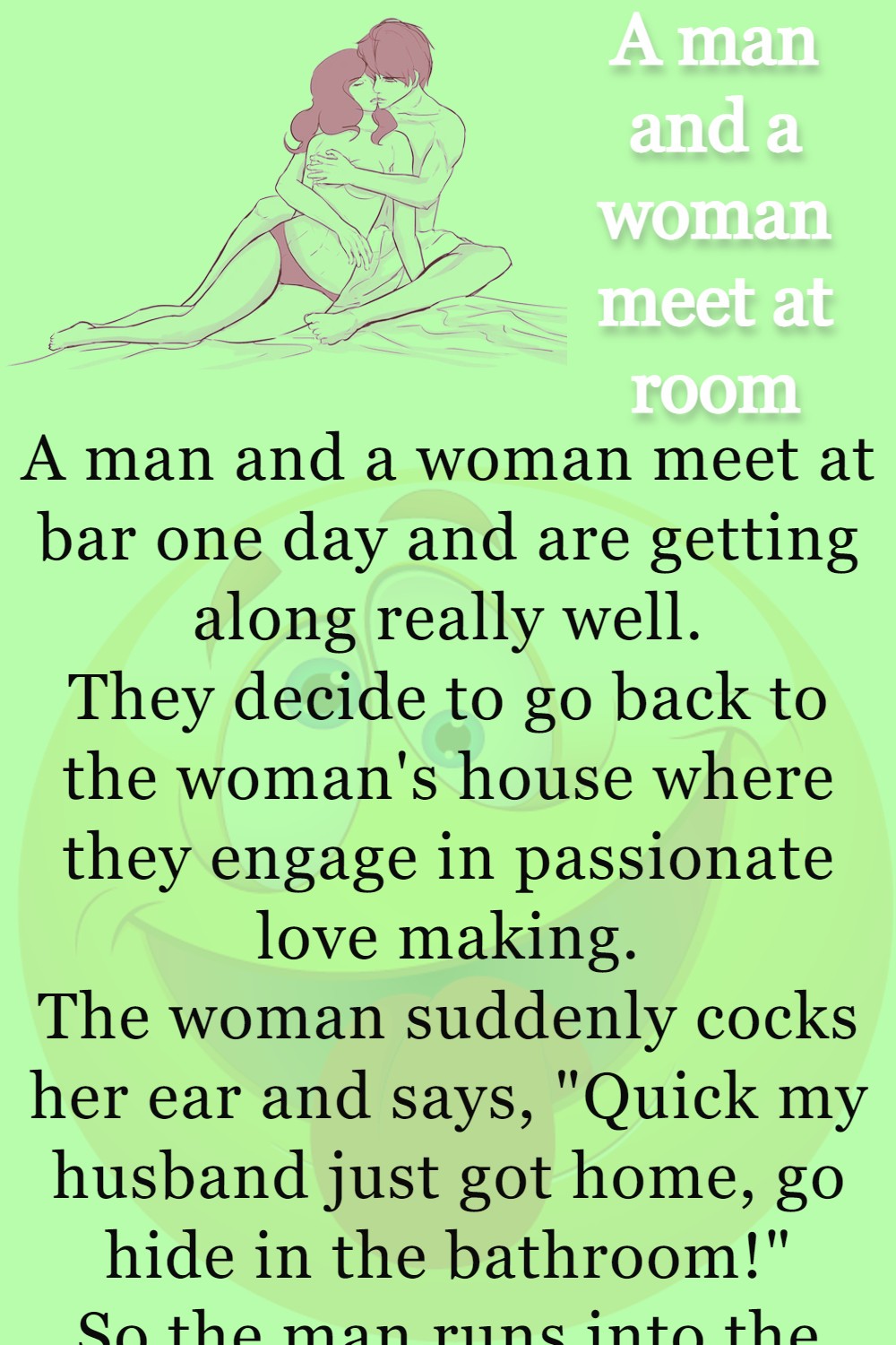 A man and a woman meet at room - Funny Story
