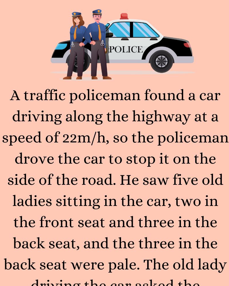 A traffic policeman found a car driving