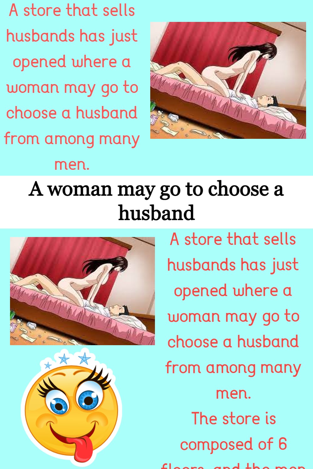 A woman may go to choose a husband - Funny Jokes