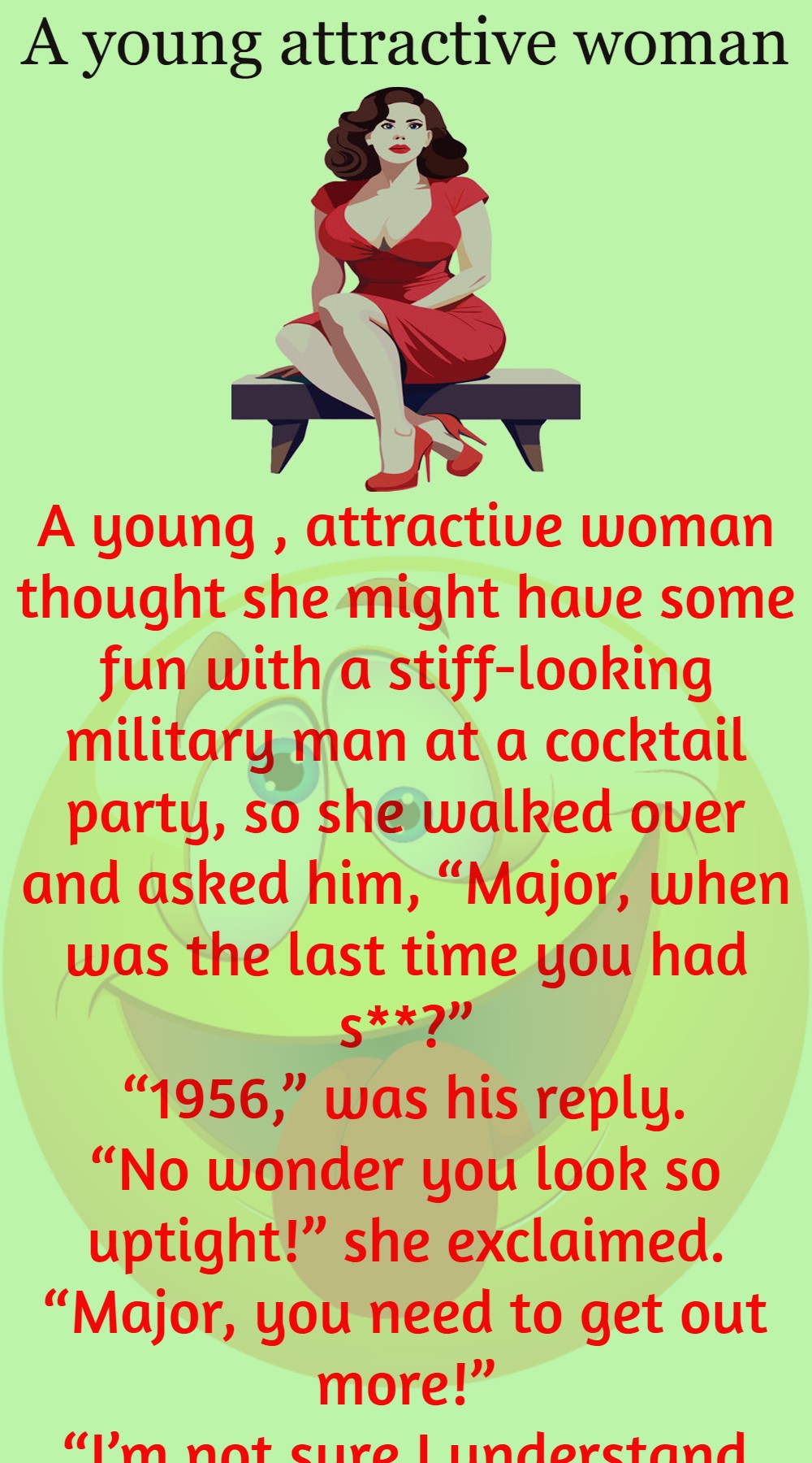 A young attractive woman - Funny Joke