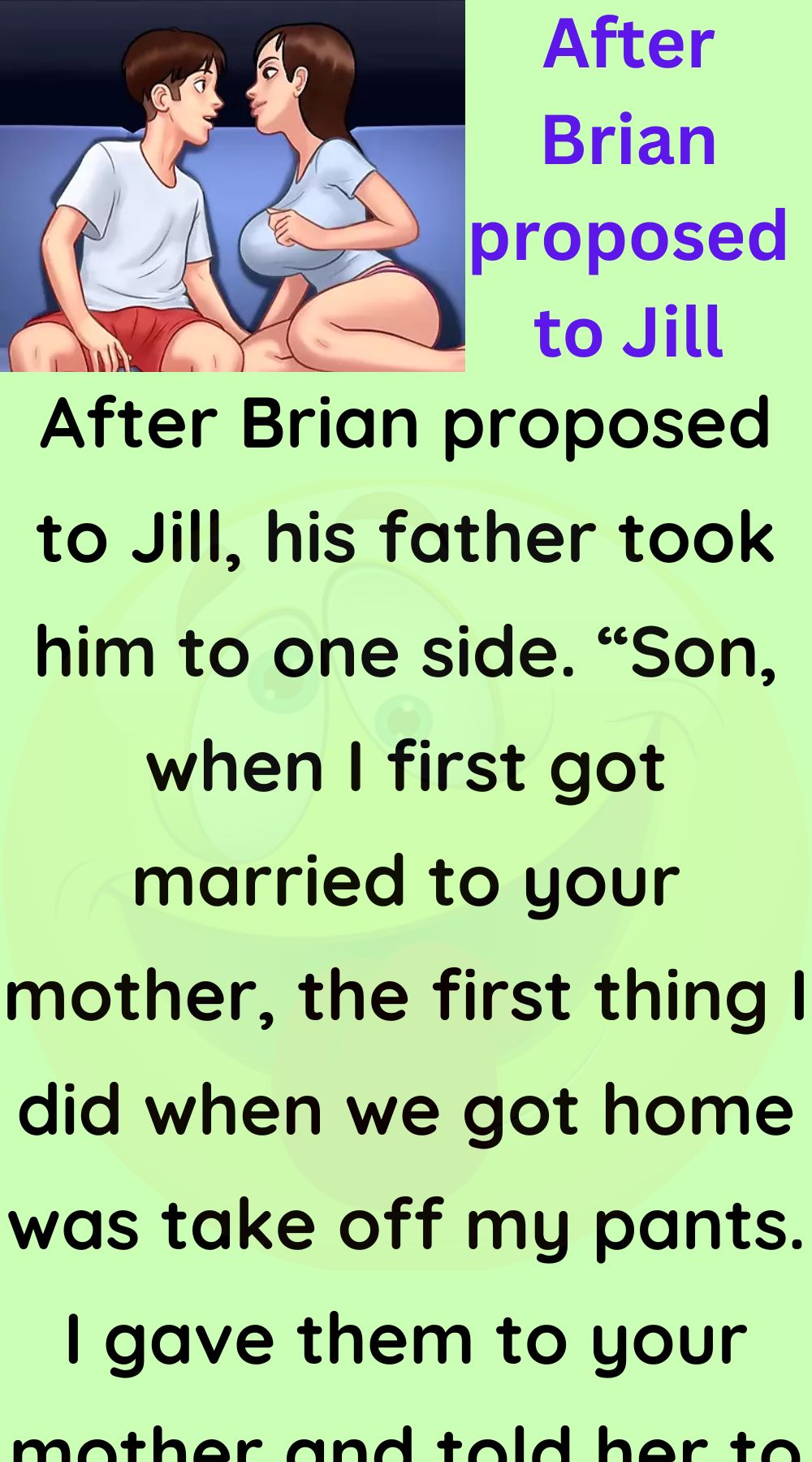 After Brian proposed to Jill