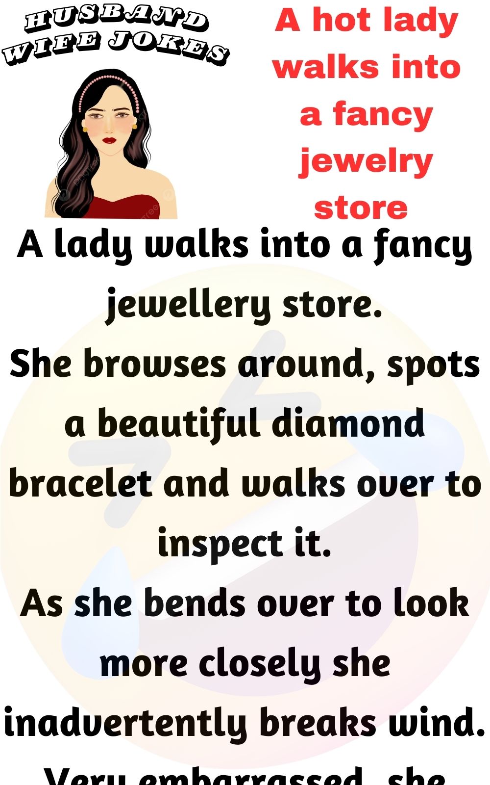 A hot lady walks into a fancy jewelry store