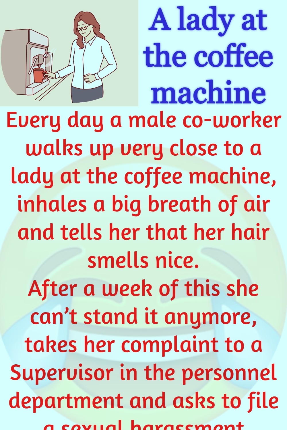 A lady at the coffee machine