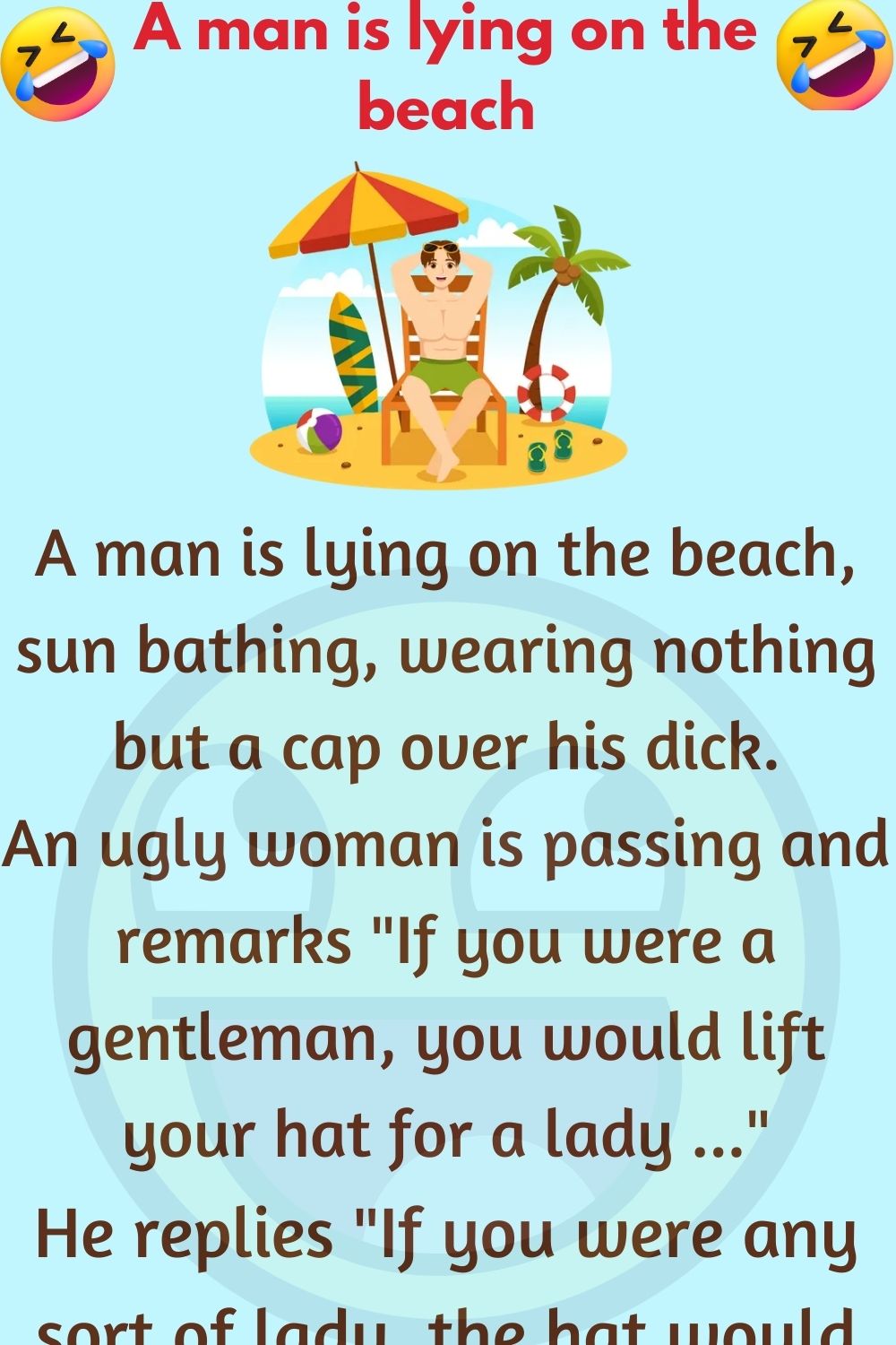 A man is lying on the beach