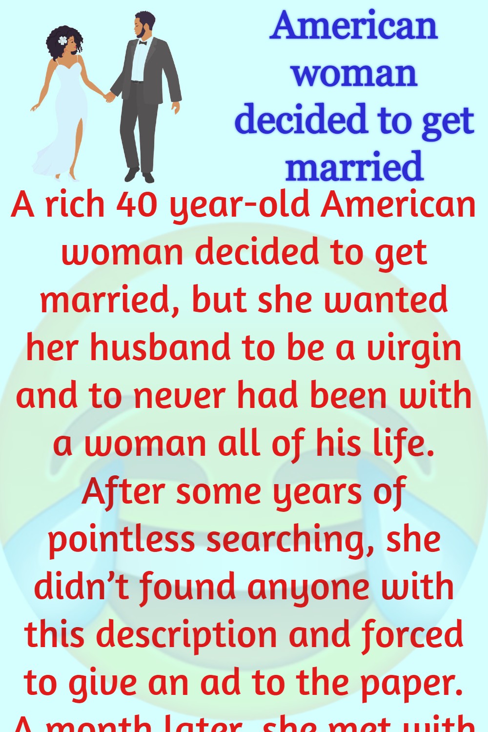 American woman decided to get married