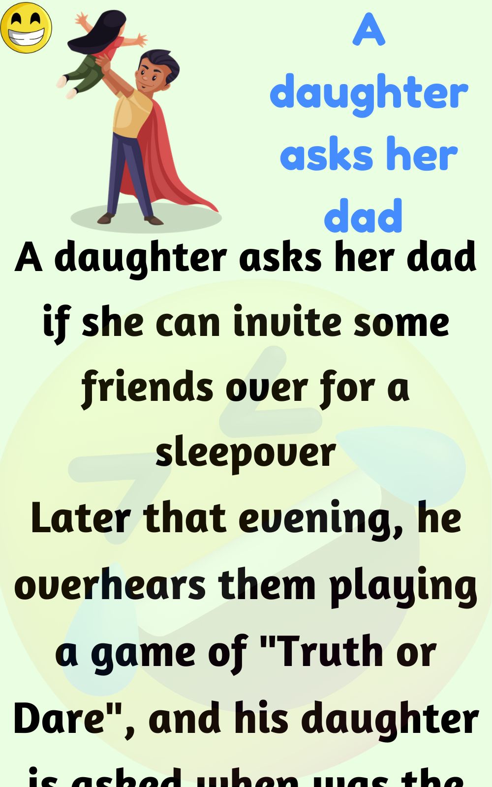 A daughter asks her dad 