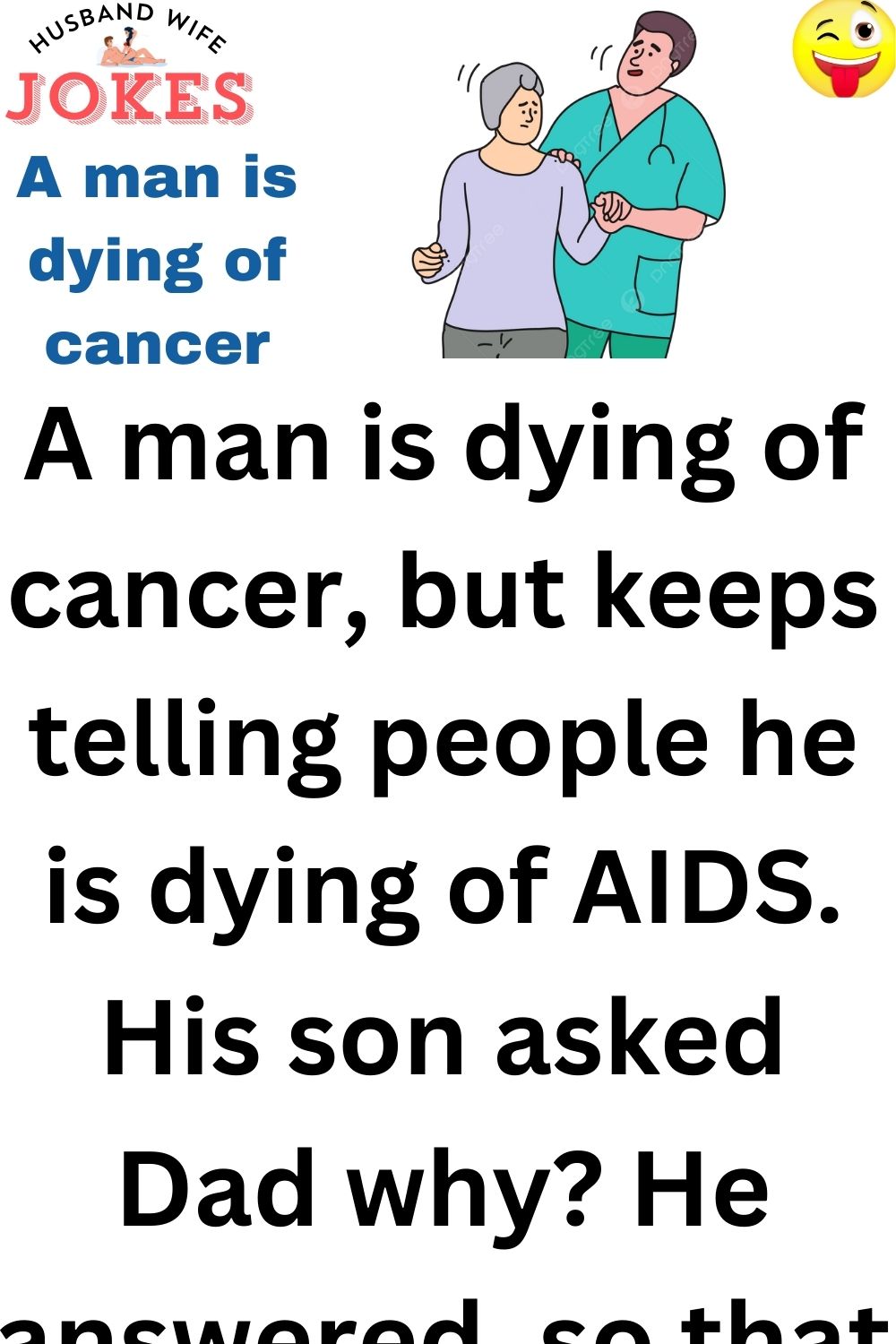 A man is dying of cancer