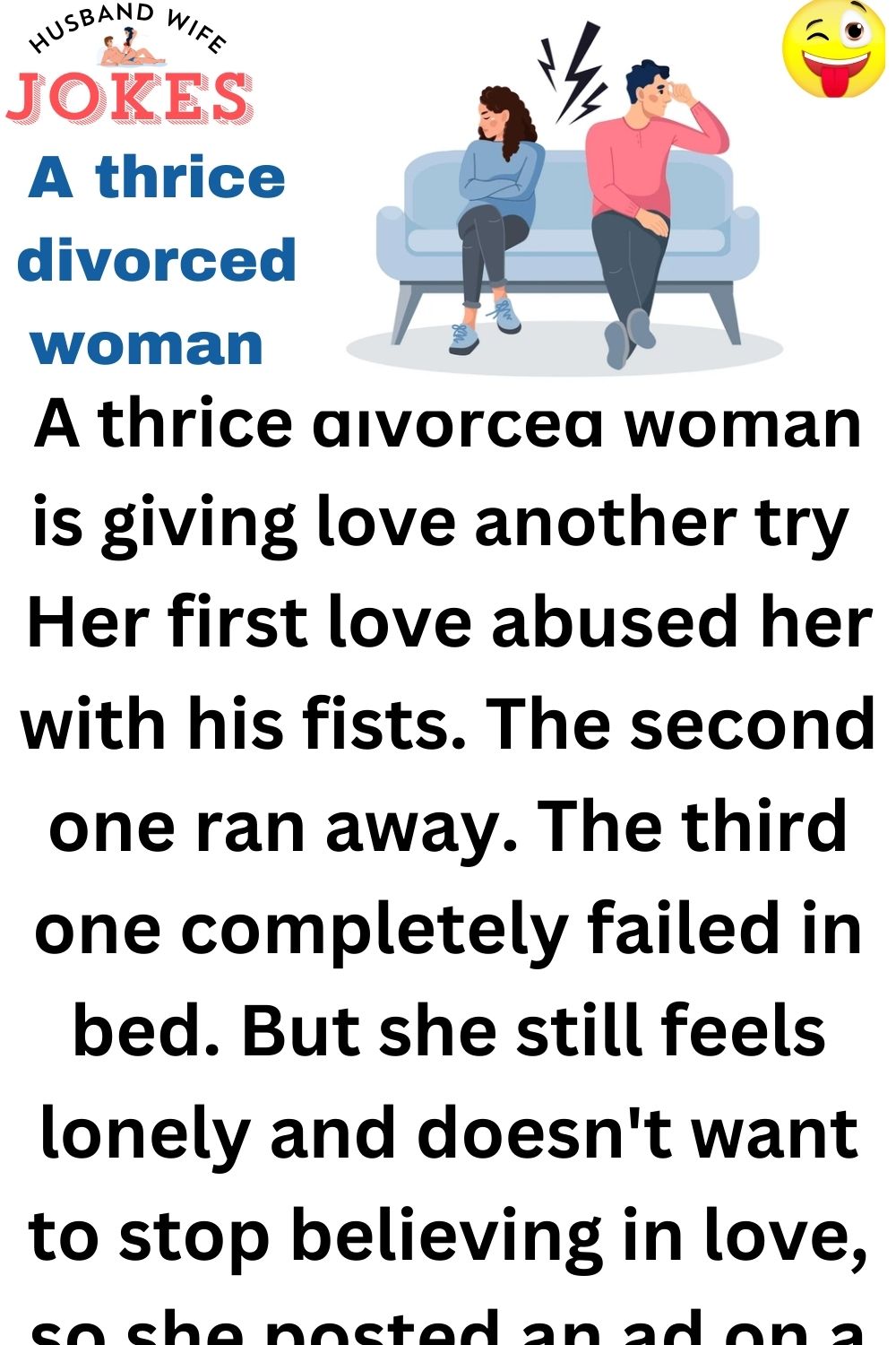 A thrice divorced woman