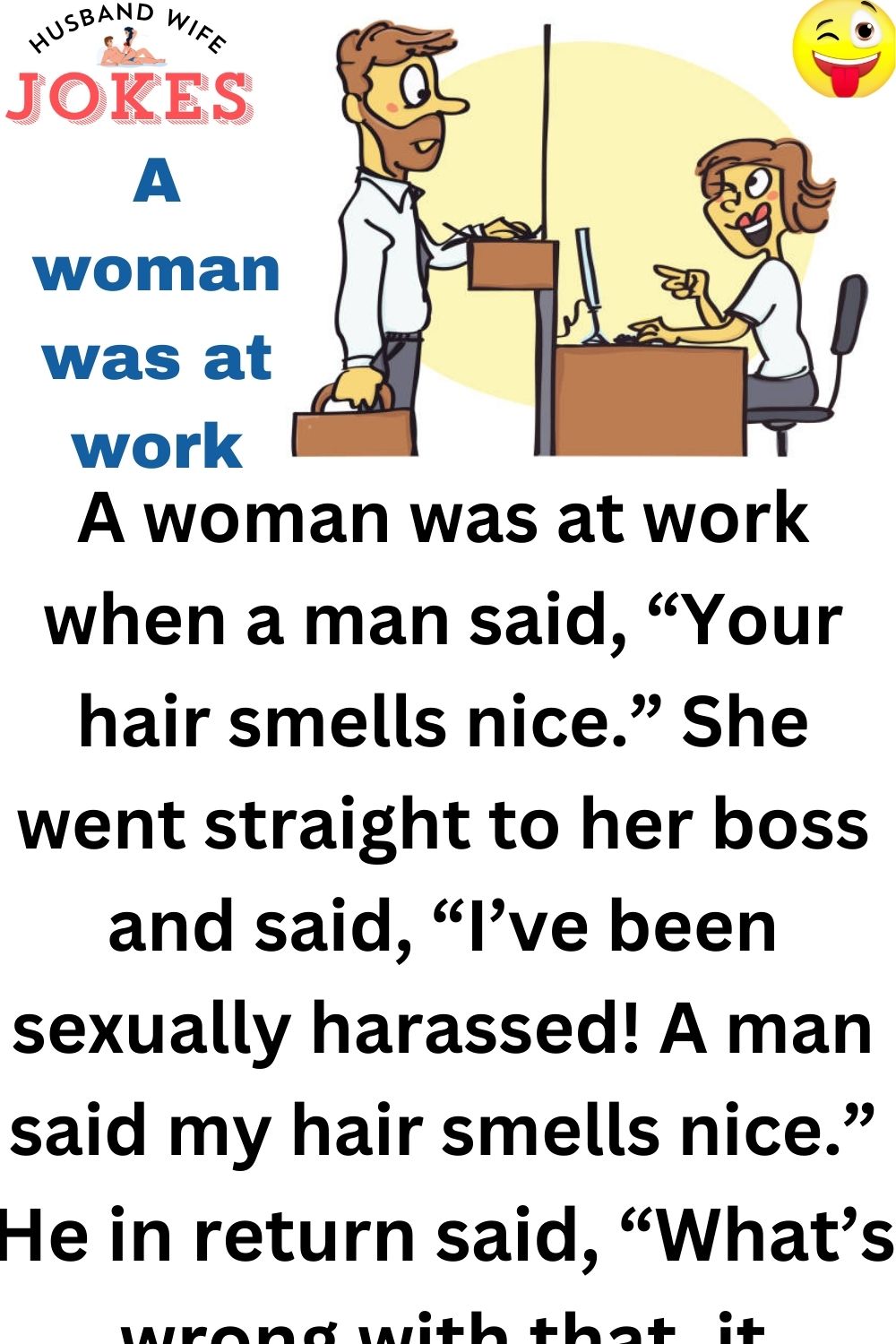 A woman was at work