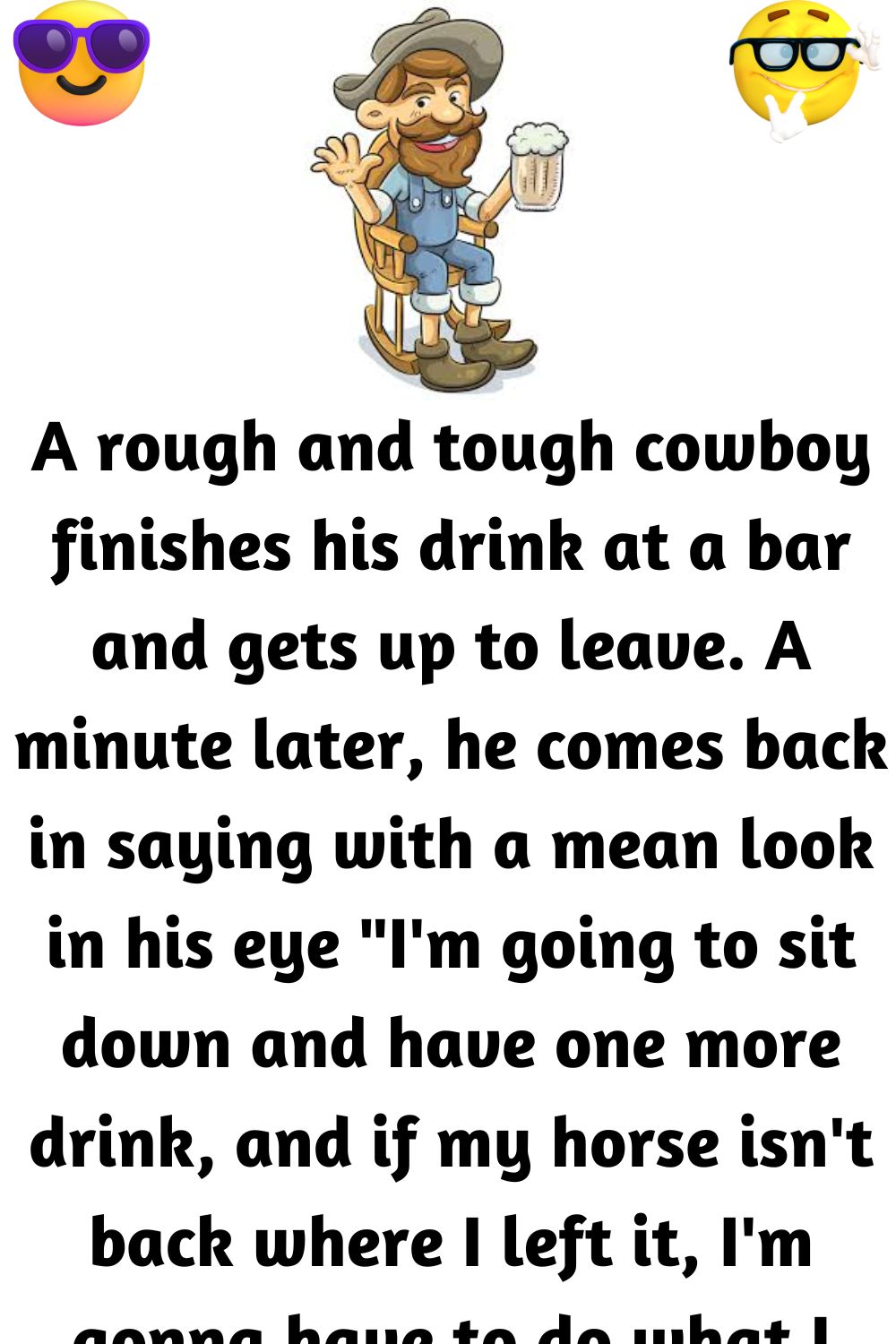 Cowboy finishes his drink at a bar