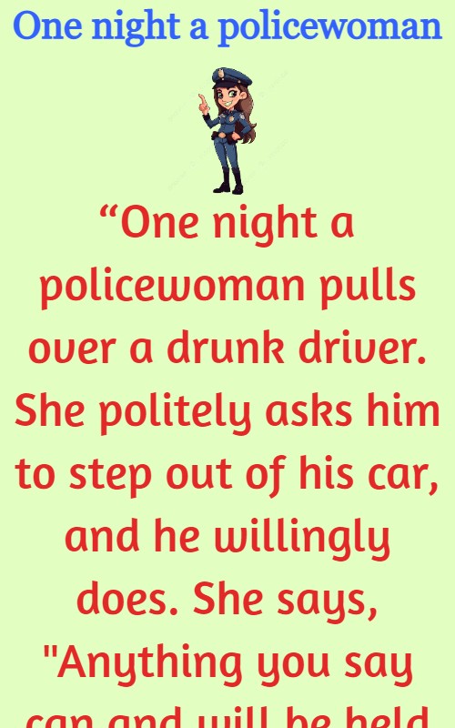 One night a policewoman